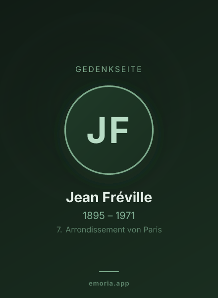 Gedenkportrait von Jean Fréville