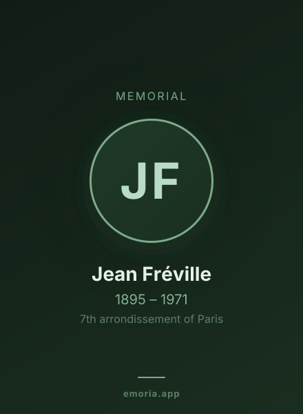 Memorial portrait of Jean Fréville