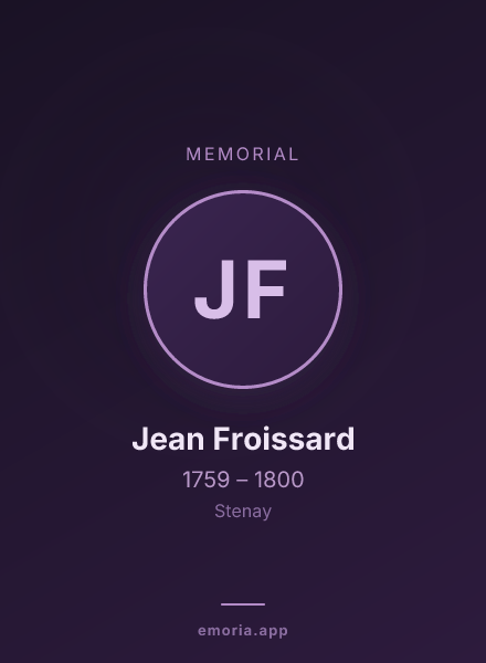 Memorial portrait of Jean Froissard