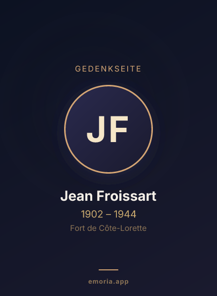 Gedenkportrait von Jean Froissart