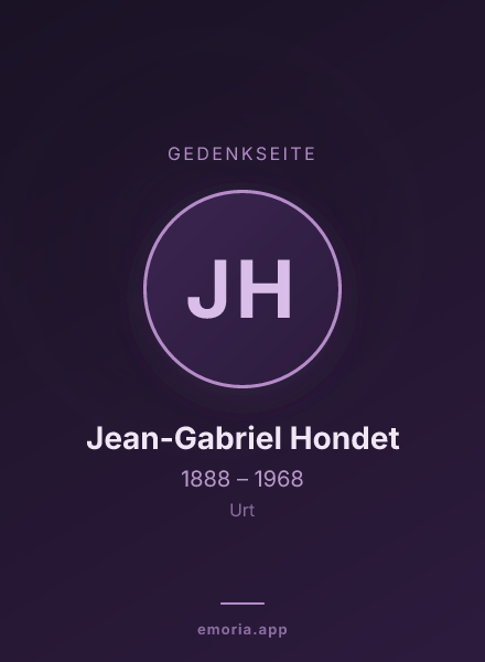 Gedenkportrait von Jean-Gabriel Hondet