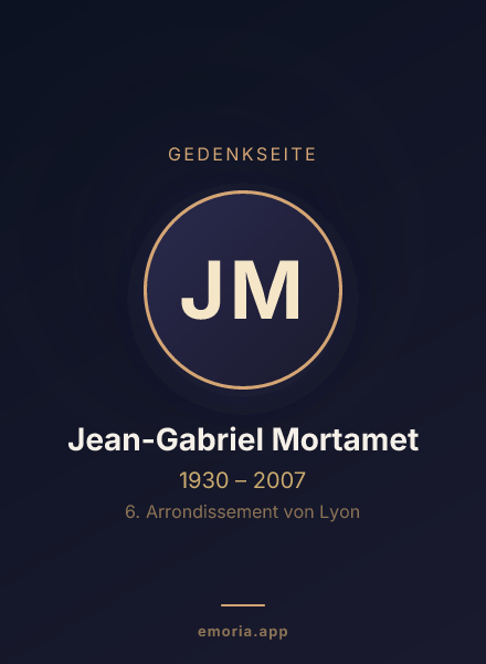 Gedenkportrait von Jean-Gabriel Mortamet