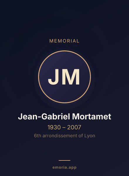 Memorial portrait of Jean-Gabriel Mortamet