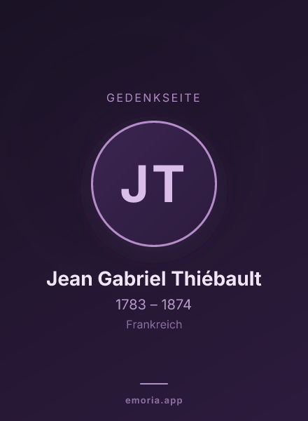 Gedenkportrait von Jean Gabriel Thiébault