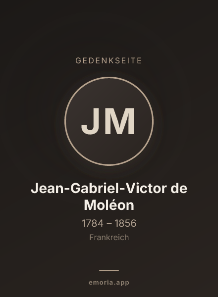 Gedenkportrait von Jean-Gabriel-Victor de Moléon