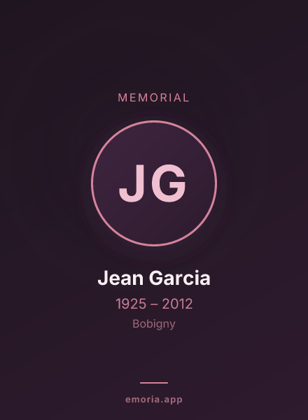 Memorial portrait of Jean Garcia
