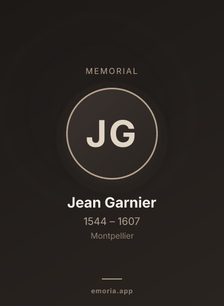 Memorial portrait of Jean Garnier