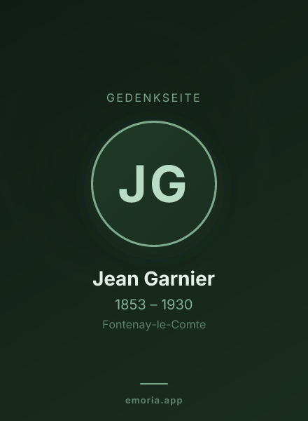 Gedenkportrait von Jean Garnier