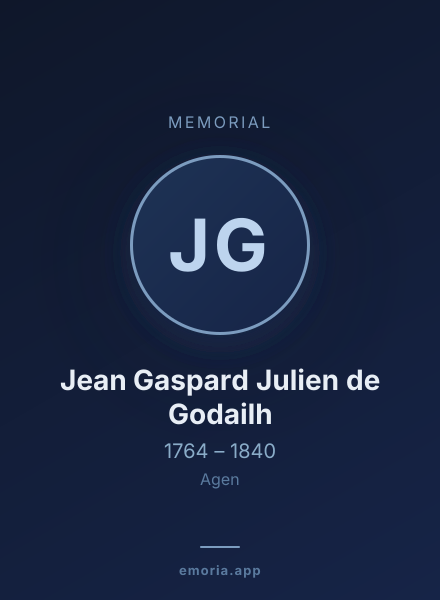 Memorial portrait of Jean Gaspard Julien de Godailh