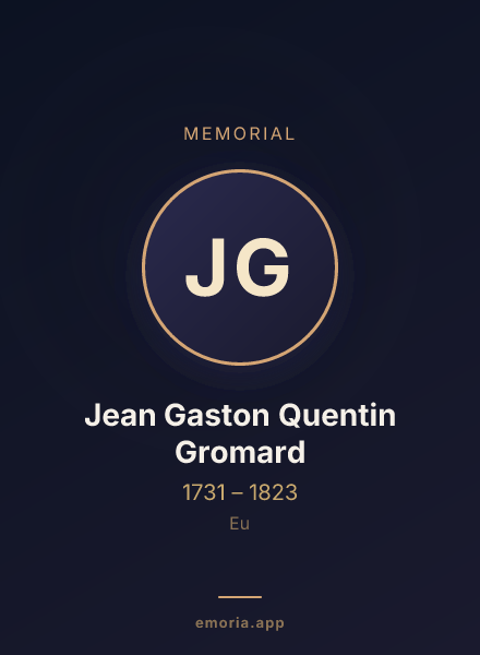 Memorial portrait of Jean Gaston Quentin Gromard