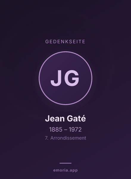 Gedenkportrait von Jean Gaté