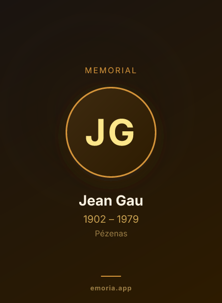 Memorial portrait of Jean Gau