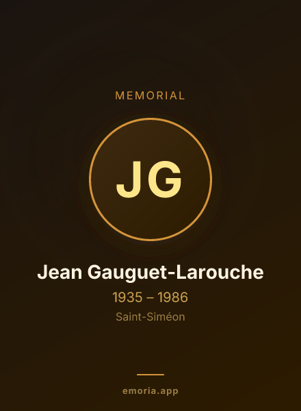 Memorial portrait of Jean Gauguet-Larouche