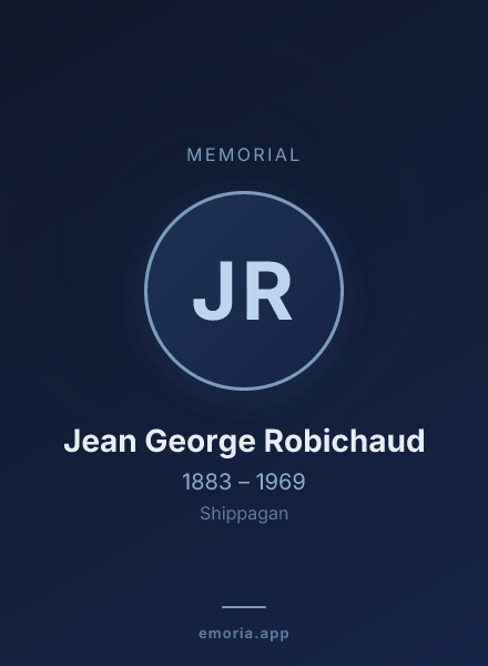 Memorial portrait of Jean George Robichaud