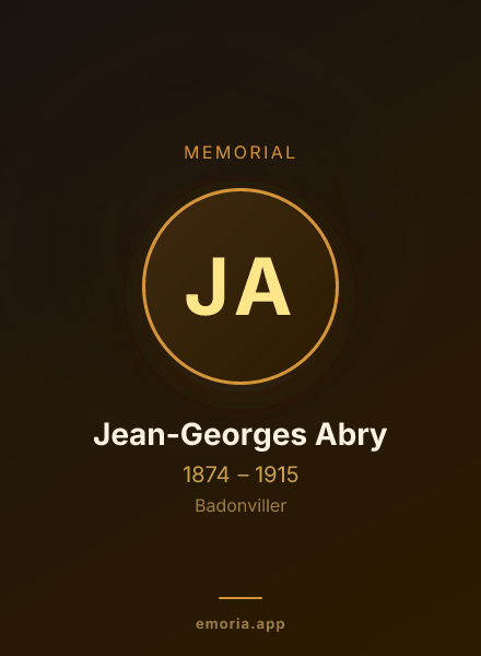 Memorial portrait of Jean-Georges Abry