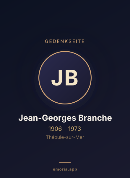 Gedenkportrait von Jean-Georges Branche