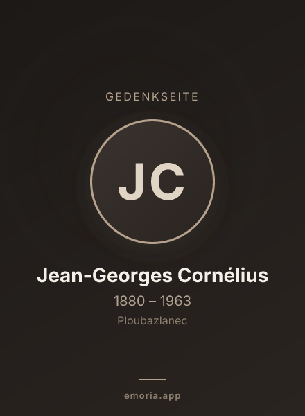 Gedenkportrait von Jean-Georges Cornélius