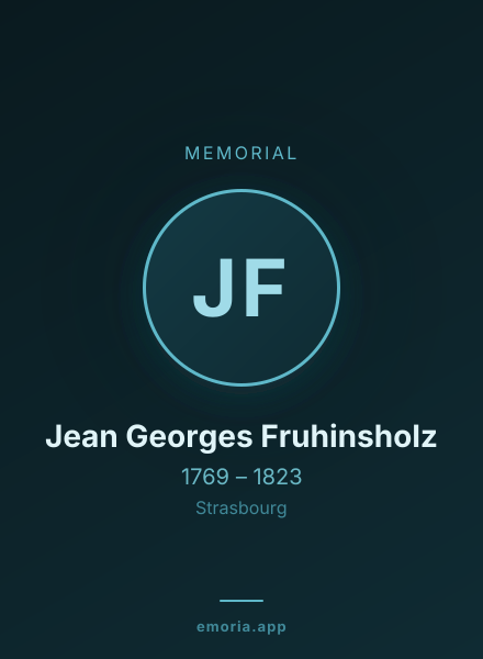 Memorial portrait of Jean Georges Fruhinsholz