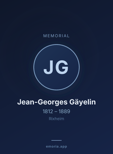 Memorial portrait of Jean-Georges Gäyelin