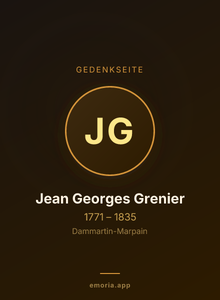 Gedenkportrait von Jean Georges Grenier