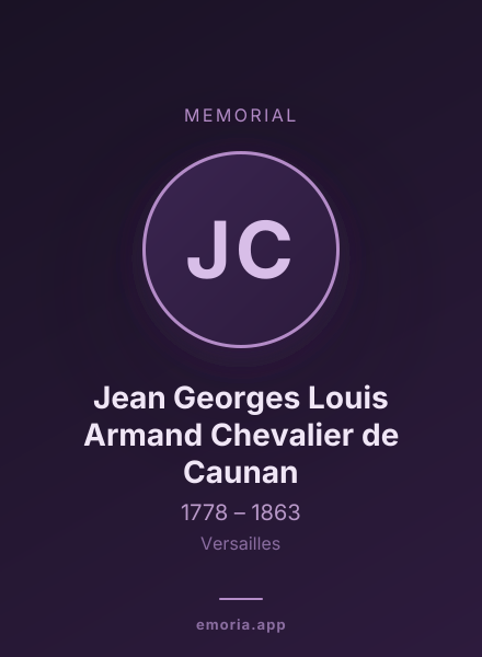 Memorial portrait of Jean Georges Louis Armand Chevalier de Caunan