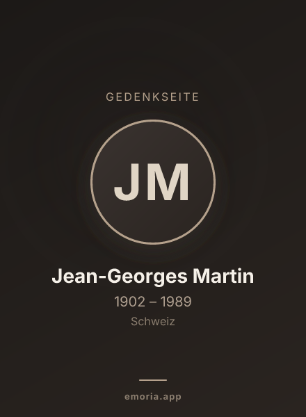 Gedenkportrait von Jean-Georges Martin