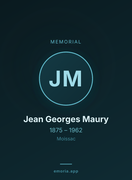 Memorial portrait of Jean Georges Maury