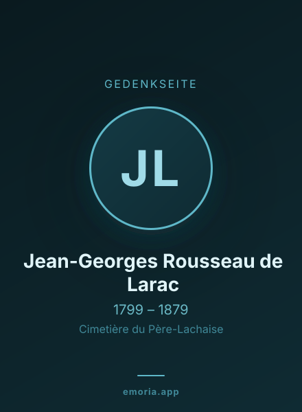 Gedenkportrait von Jean-Georges Rousseau de Larac