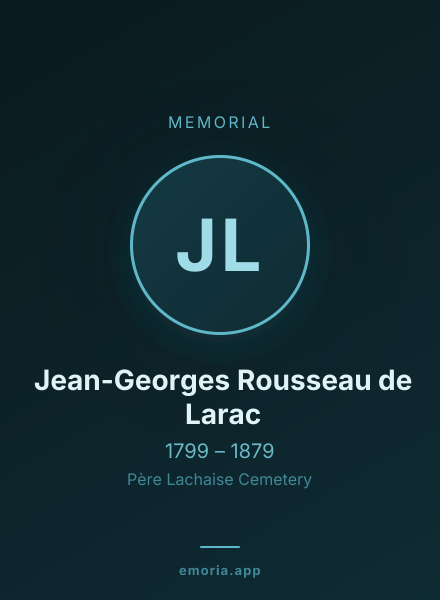 Memorial portrait of Jean-Georges Rousseau de Larac