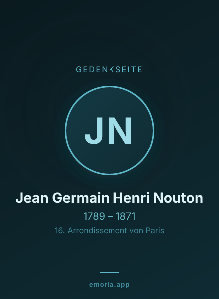 Gedenkportrait von Jean Germain Henri Nouton