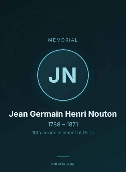 Memorial portrait of Jean Germain Henri Nouton