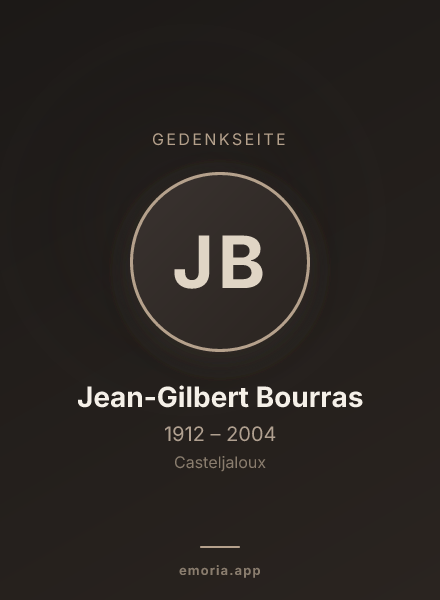 Gedenkportrait von Jean-Gilbert Bourras
