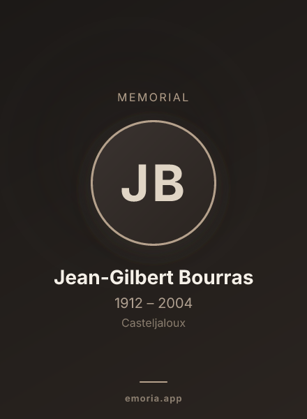 Memorial portrait of Jean-Gilbert Bourras