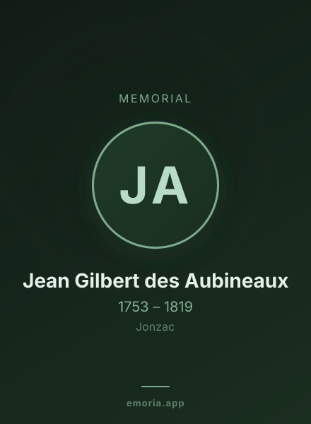 Memorial portrait of Jean Gilbert des Aubineaux