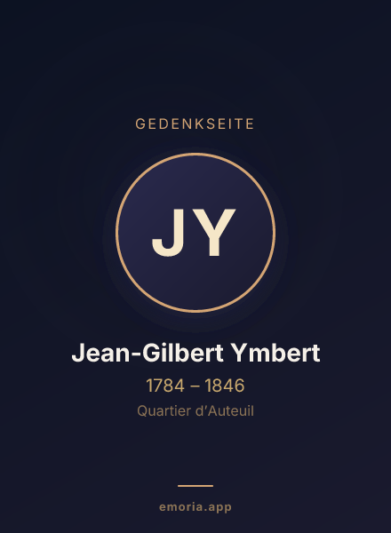 Gedenkportrait von Jean-Gilbert Ymbert