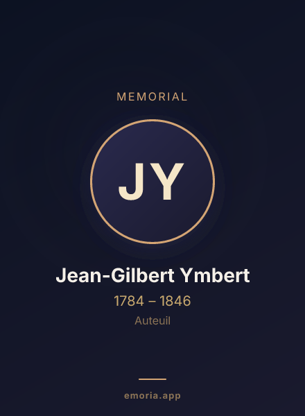 Memorial portrait of Jean-Gilbert Ymbert