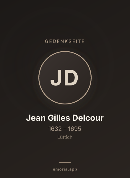 Gedenkportrait von Jean Gilles Delcour