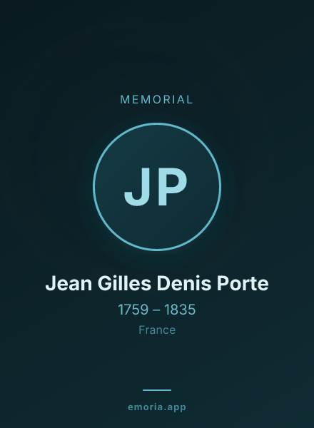 Memorial portrait of Jean Gilles Denis Porte