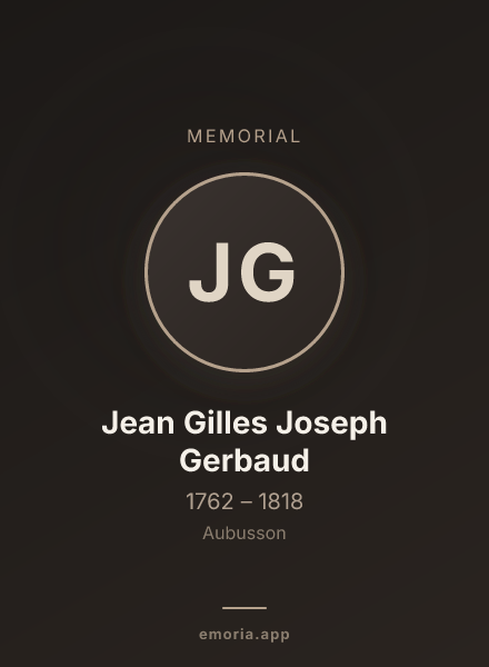 Memorial portrait of Jean Gilles Joseph Gerbaud