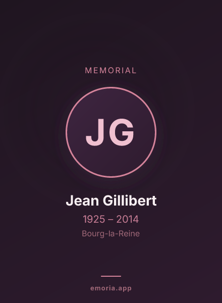 Memorial portrait of Jean Gillibert
