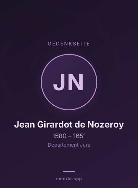 Gedenkportrait von Jean Girardot de Nozeroy