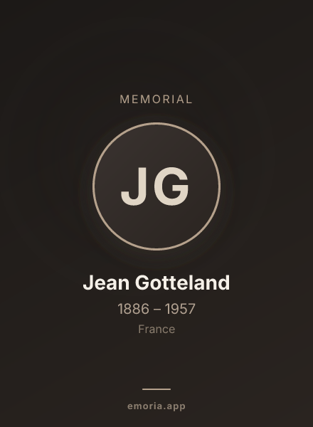 Memorial portrait of Jean Gotteland