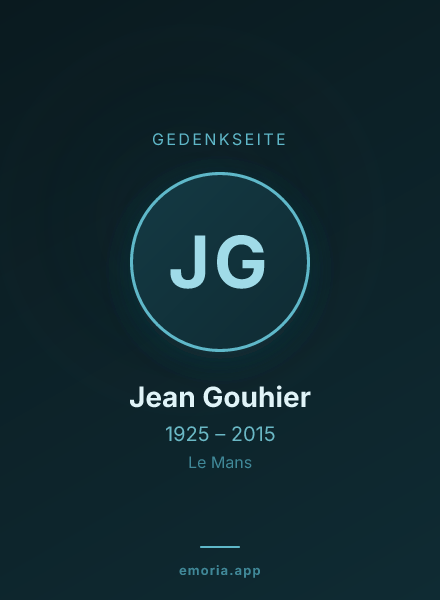Gedenkportrait von Jean Gouhier