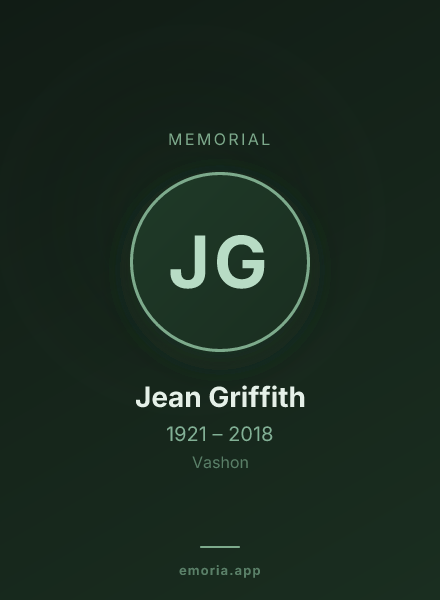 Memorial portrait of Jean Griffith