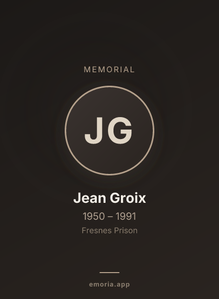 Memorial portrait of Jean Groix
