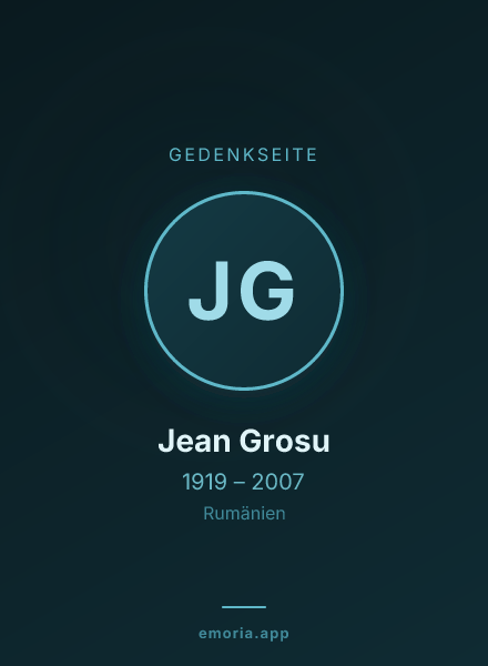 Gedenkportrait von Jean Grosu