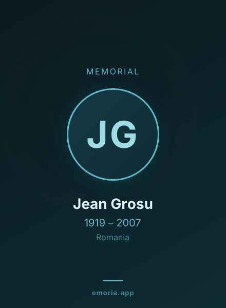 Memorial portrait of Jean Grosu
