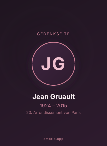 Gedenkportrait von Jean Gruault