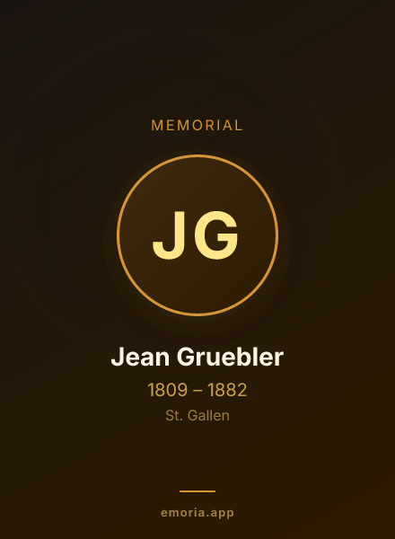 Memorial portrait of Jean Gruebler