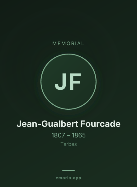Memorial portrait of Jean-Gualbert Fourcade